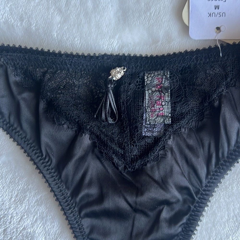 PARFAIT Affinitas Tamara Low Rise Thong Style 5904 - Black Size M - Picture 5 of 8